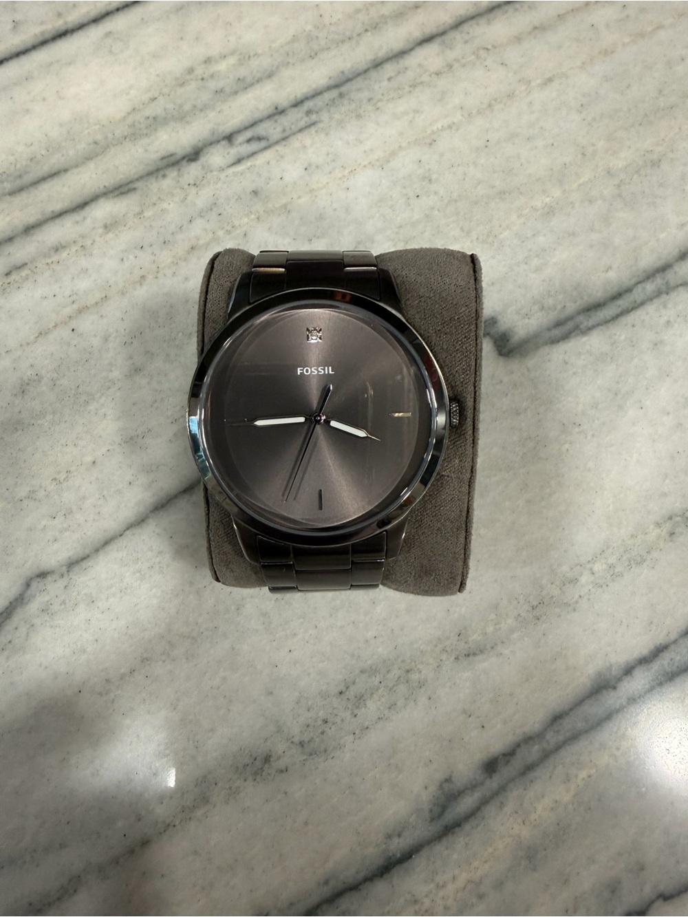 Fossil Men's Gunmetal Gray Minimalist Bracelet Watch